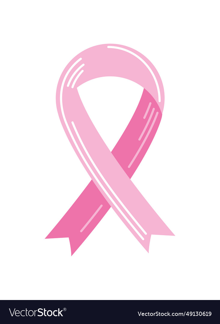 Breast cancer awareness ribbon Royalty Free Vector Image