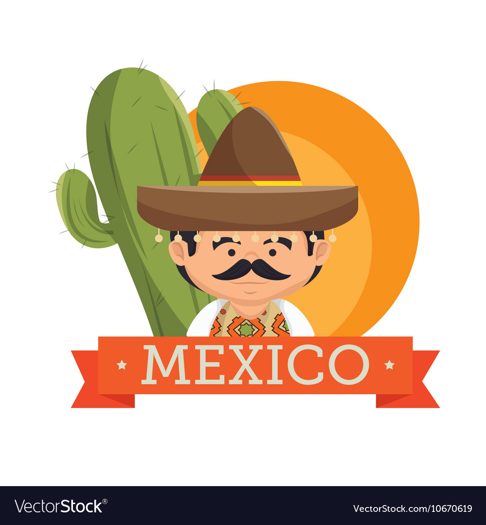 Mexican man hat design Royalty Free Vector Image