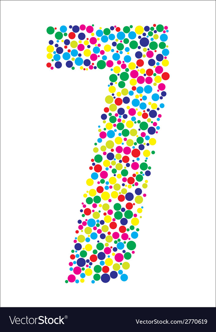 Number seven Royalty Free Vector Image - VectorStock