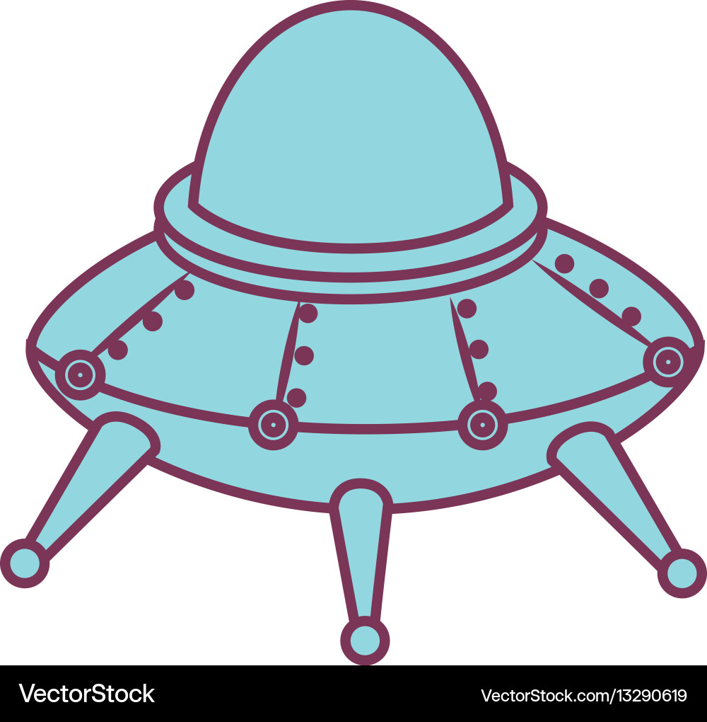 Space Ship Kids Toy Isolated Icon Royalty Free Vector Image