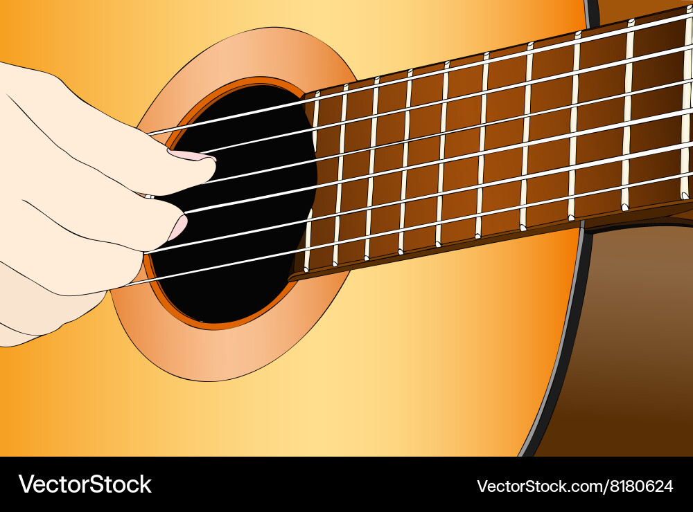 A musician with the classical guitar Royalty Free Vector