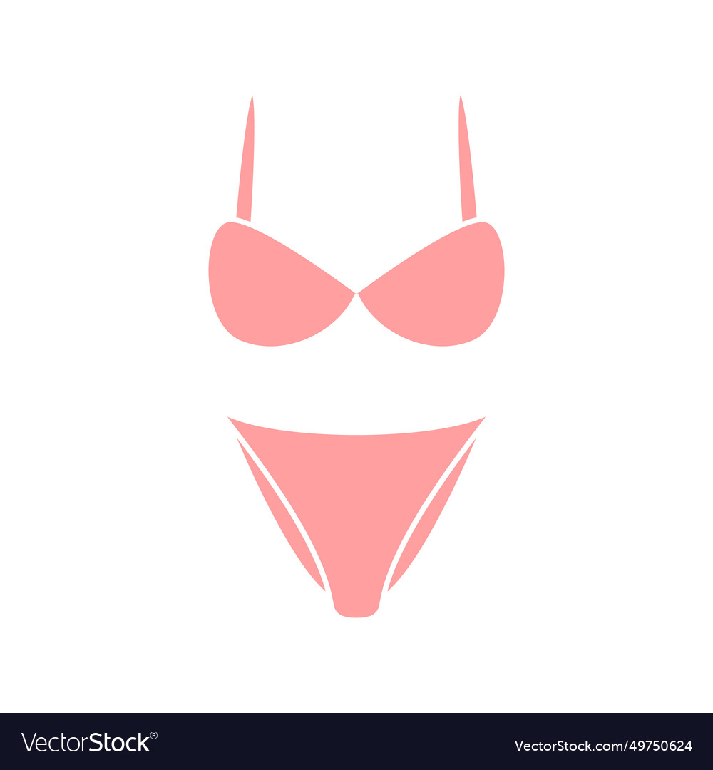 Bikini dress icon logo image Royalty Free Vector Image