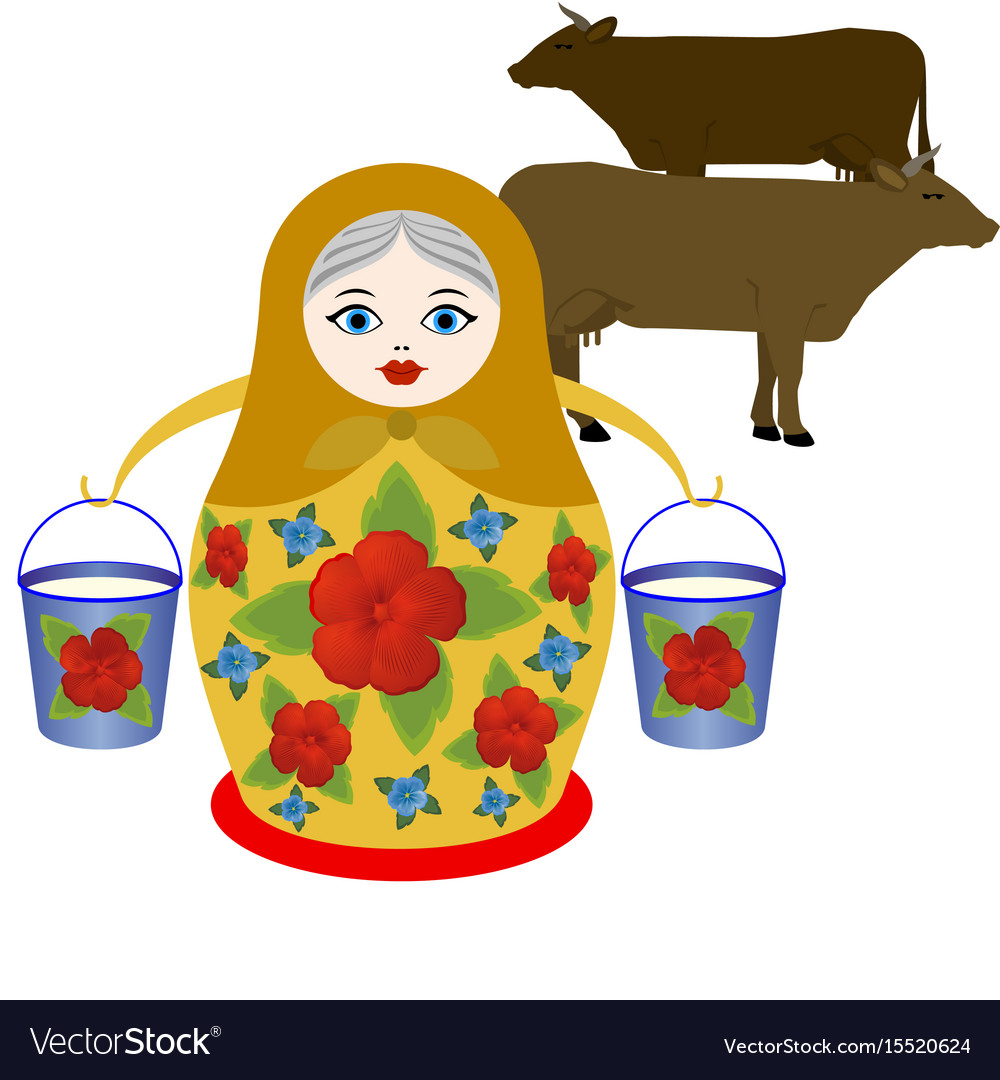 Milkmaid Royalty Free Vector Image - VectorStock