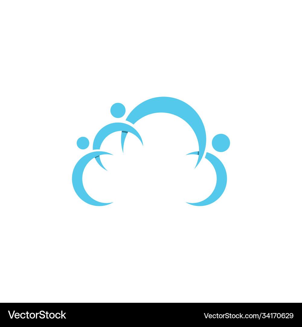 Cloud template icon Royalty Free Vector Image - VectorStock