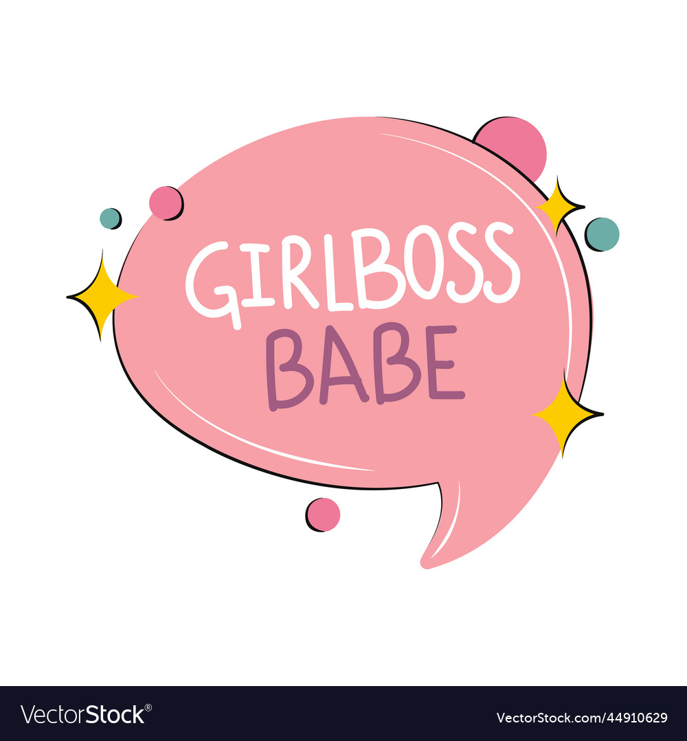 Girlboss babe icon Royalty Free Vector Image - VectorStock