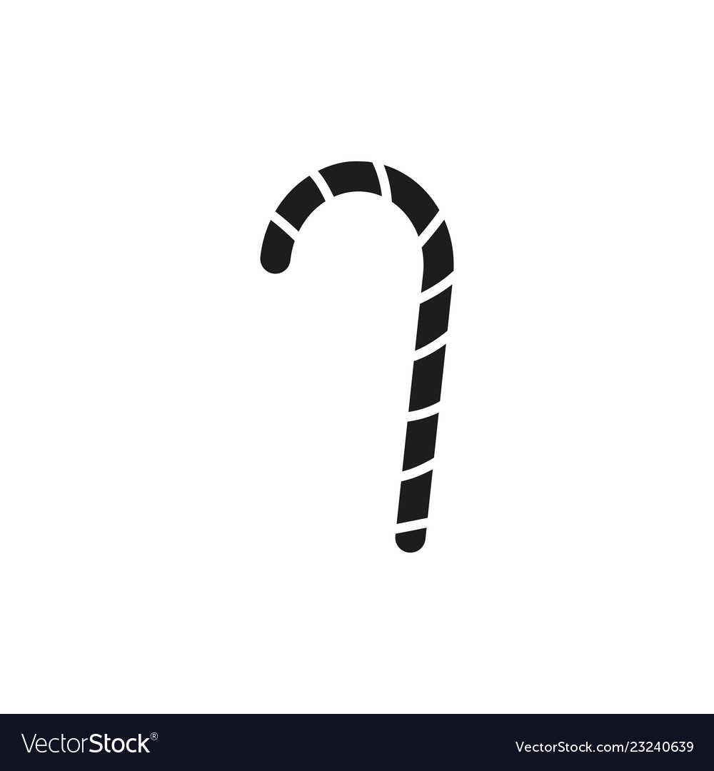 a candy cane of the icons christmas outline vector image