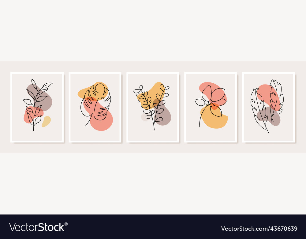 Abstract contemporary flower minimal modern