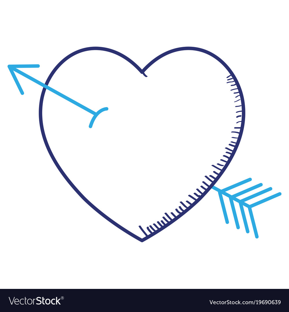 Heart with arrow icon Royalty Free Vector Image
