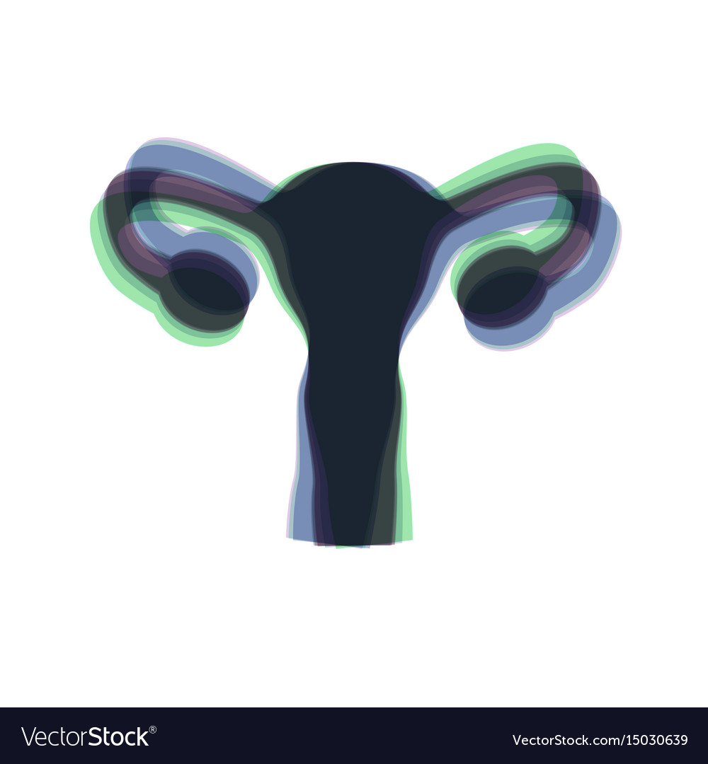 Human anatomy uterus sign colorful icon Royalty Free Vector