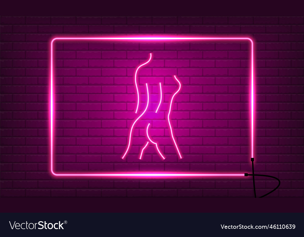 female silhouette neon sign