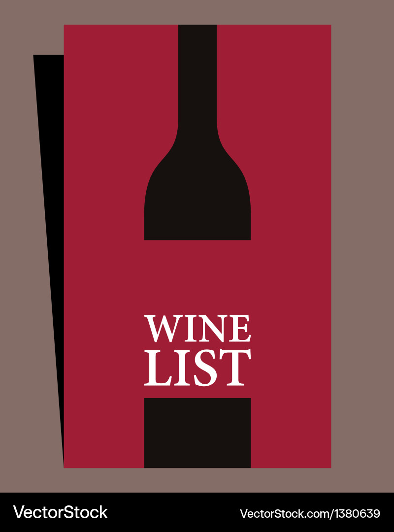 Wine list Royalty Free Vector Image - VectorStock