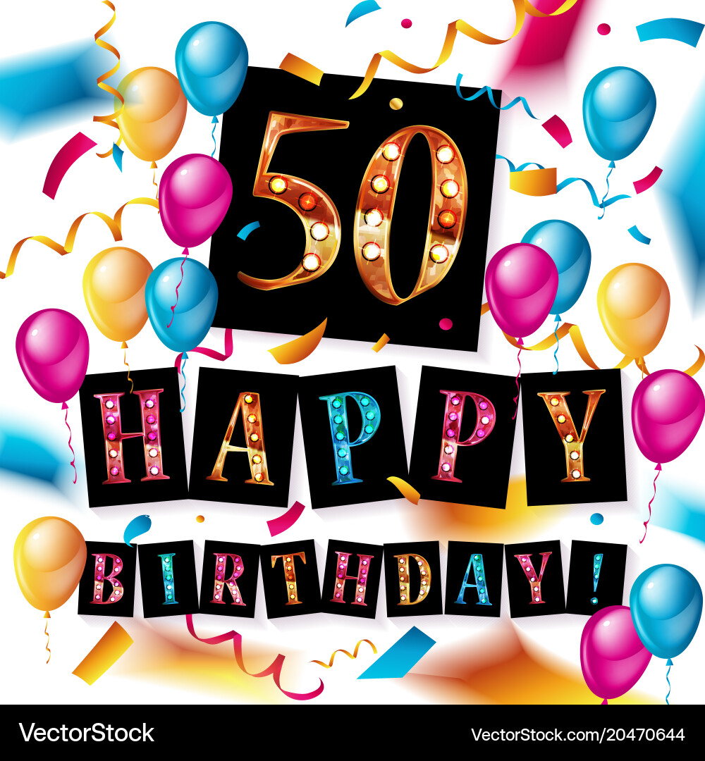 50 Years Anniversary Banner Royalty Free Vector Image