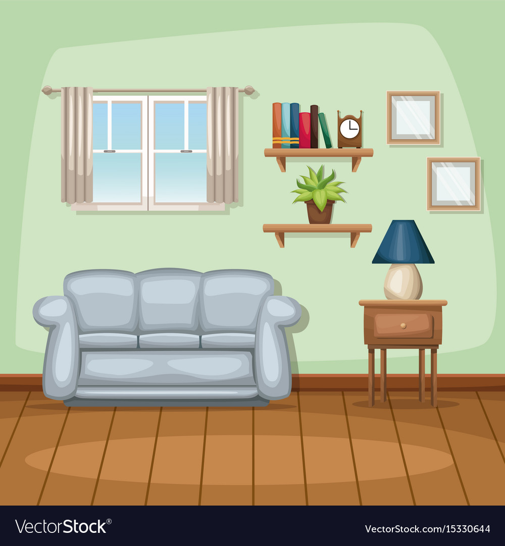 Four scenes of rooms in the house Royalty Free Vector Image