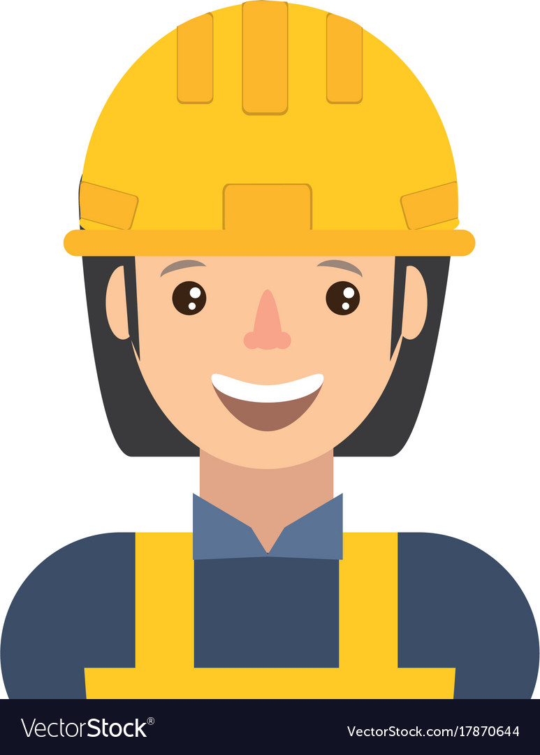 Builder man in cartoon style Royalty Free Vector Image