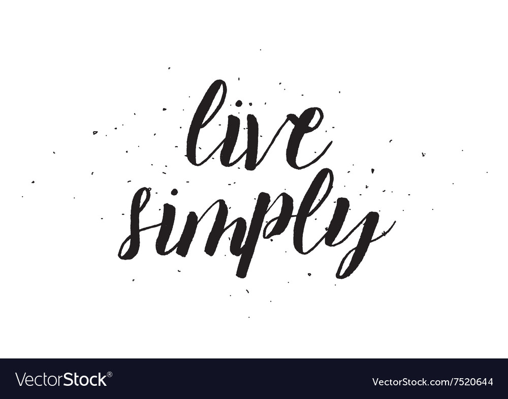 Live simply inscription greeting card Royalty Free Vector