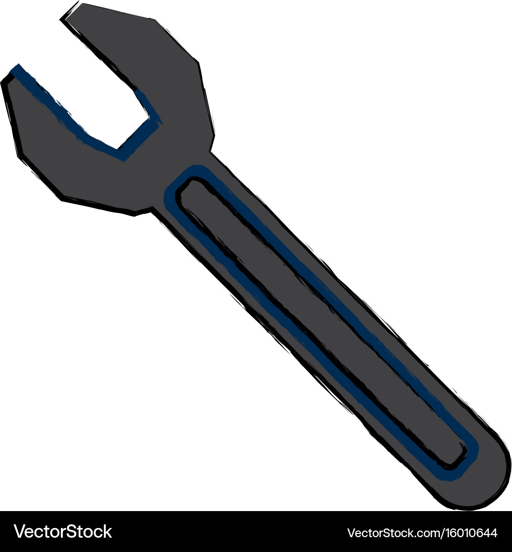 Wrench tool repair support icon Royalty Free Vector Image