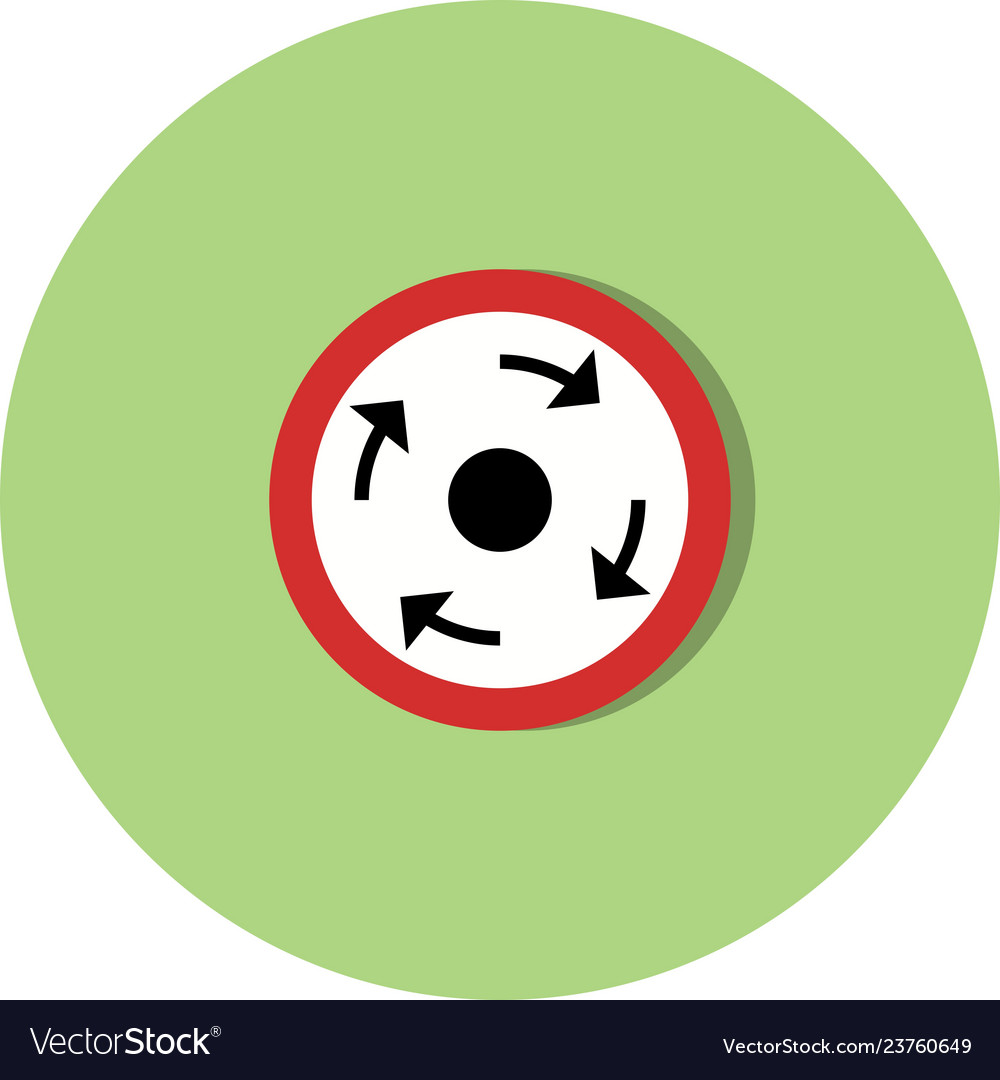 Compulsory roundabout icon Royalty Free Vector Image