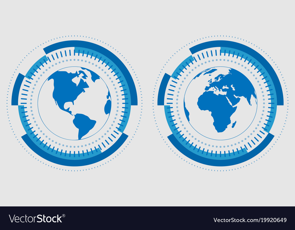 Digital globe technology concept Royalty Free Vector Image