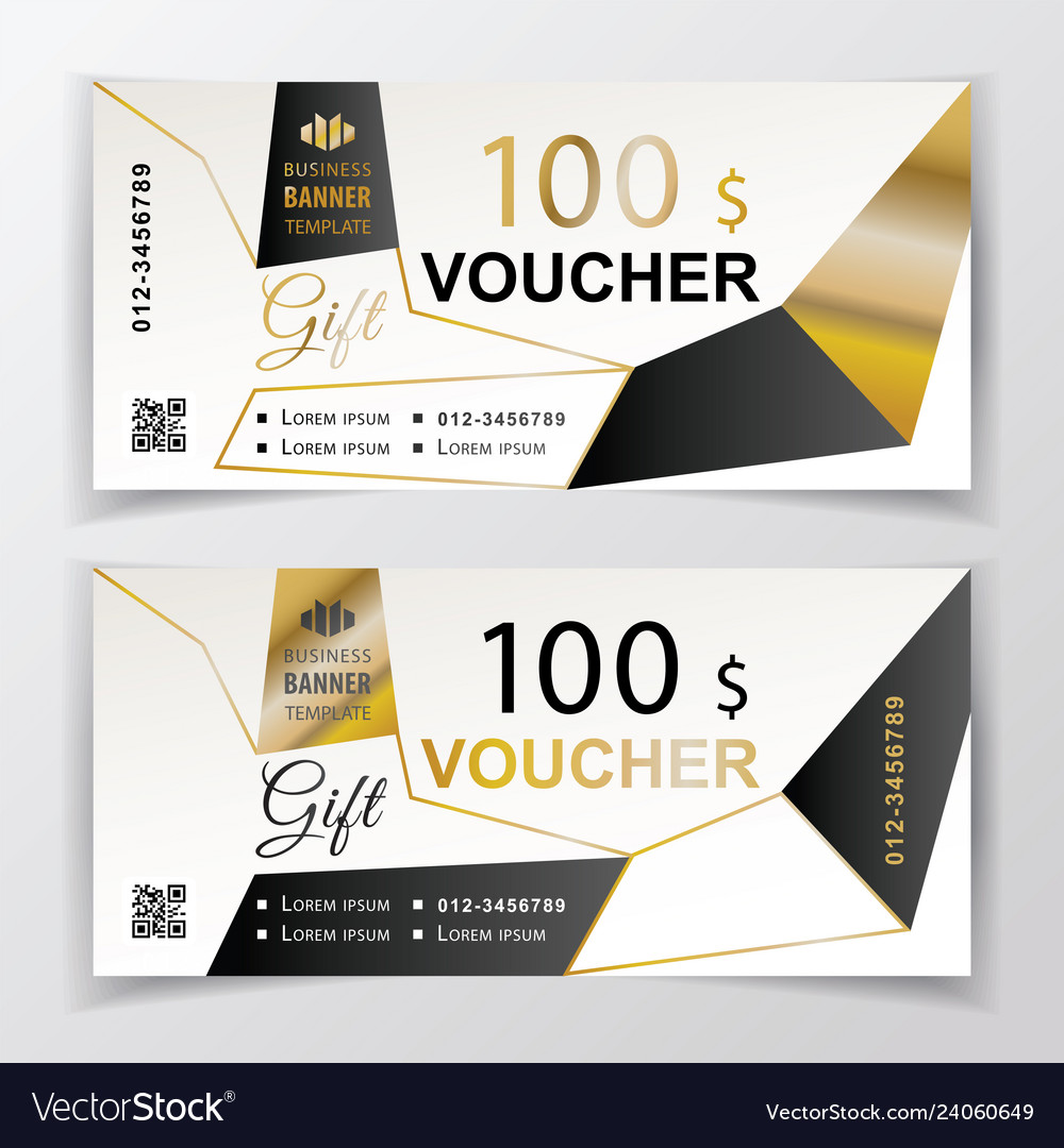 Gift voucher template universal flyer Royalty Free Vector