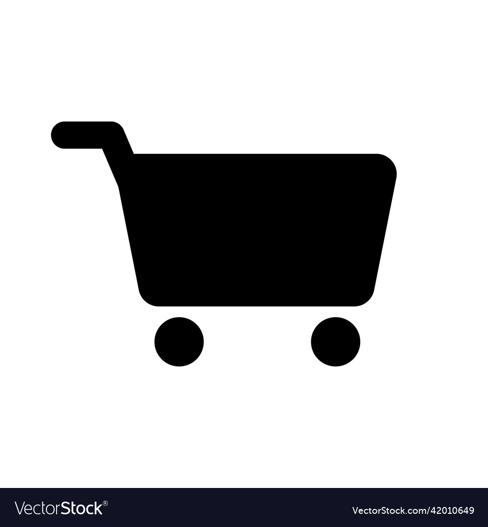 Shopping cart icon on white background