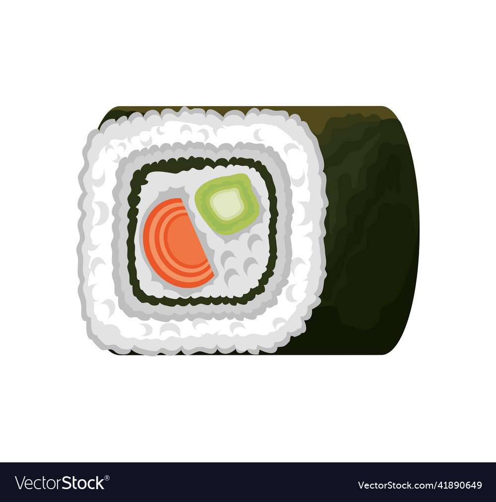 Sushi roll japanese Royalty Free Vector Image - VectorStock