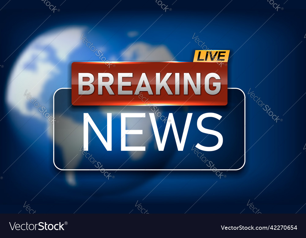 Breaking news template text on dark Royalty Free Vector