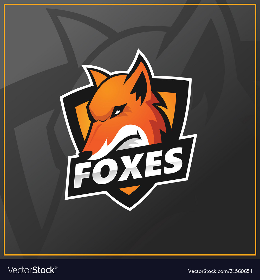 Foxes esport logo mascot Royalty Free Vector Image