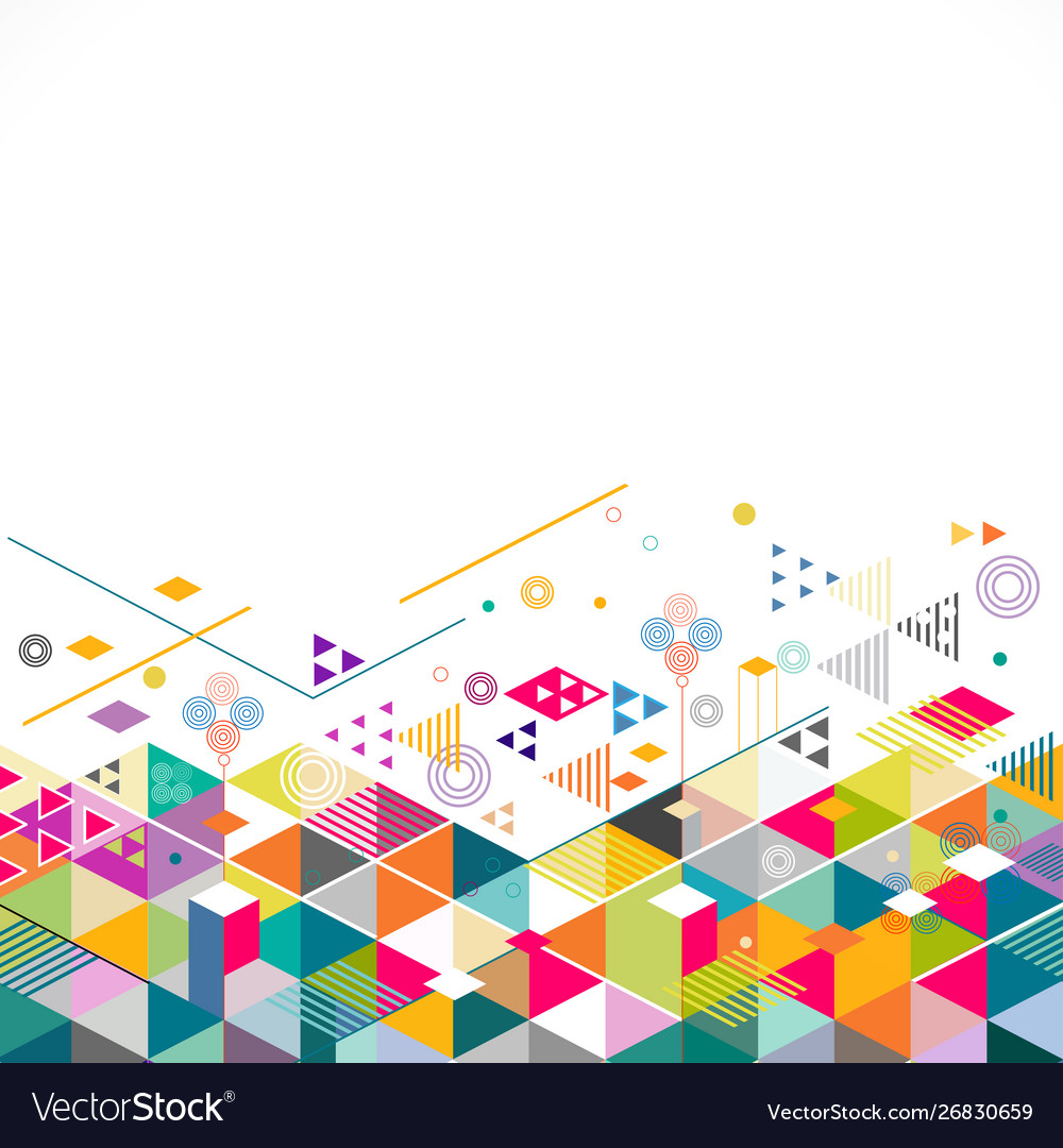 Abstract colorful and creative geometric Vector Image