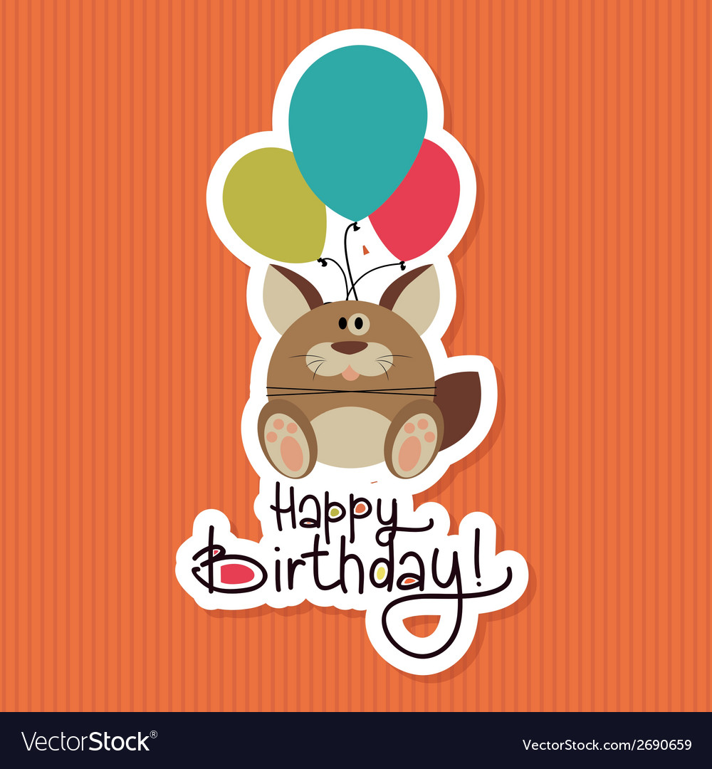 Abstract happy birthday background with special Vector Image