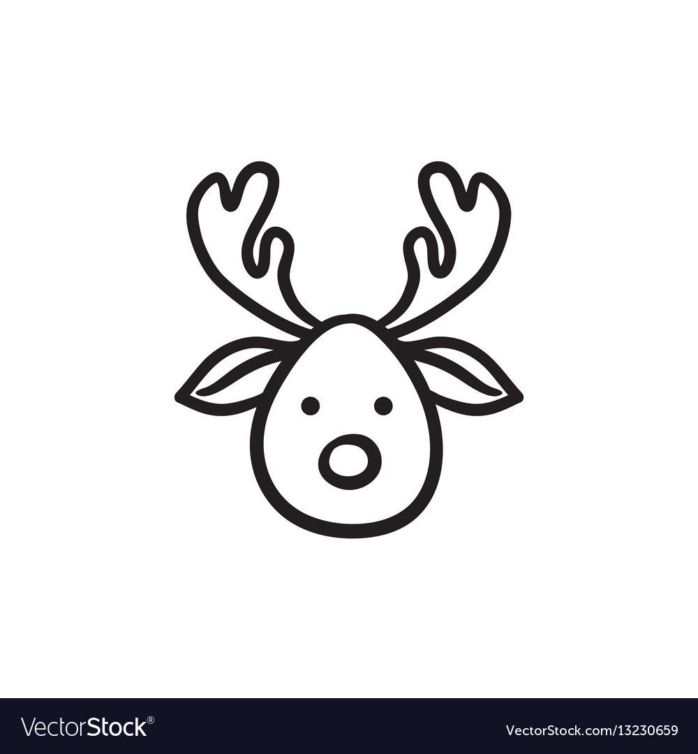 Reindeer Rudolph Coloring Book Santa Claus Christmas  Drawing Of Santas  Reindeer HD Png Download  Transparent Png Image  PNGitem