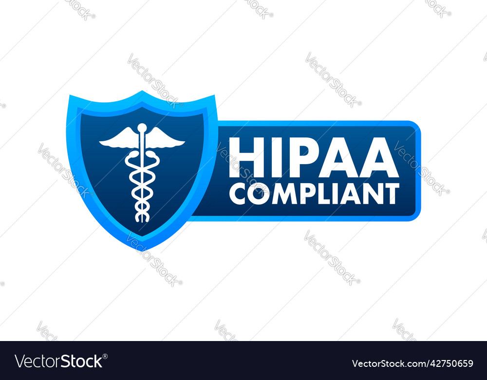 Hipaa compliant checkmark icon design Royalty Free Vector