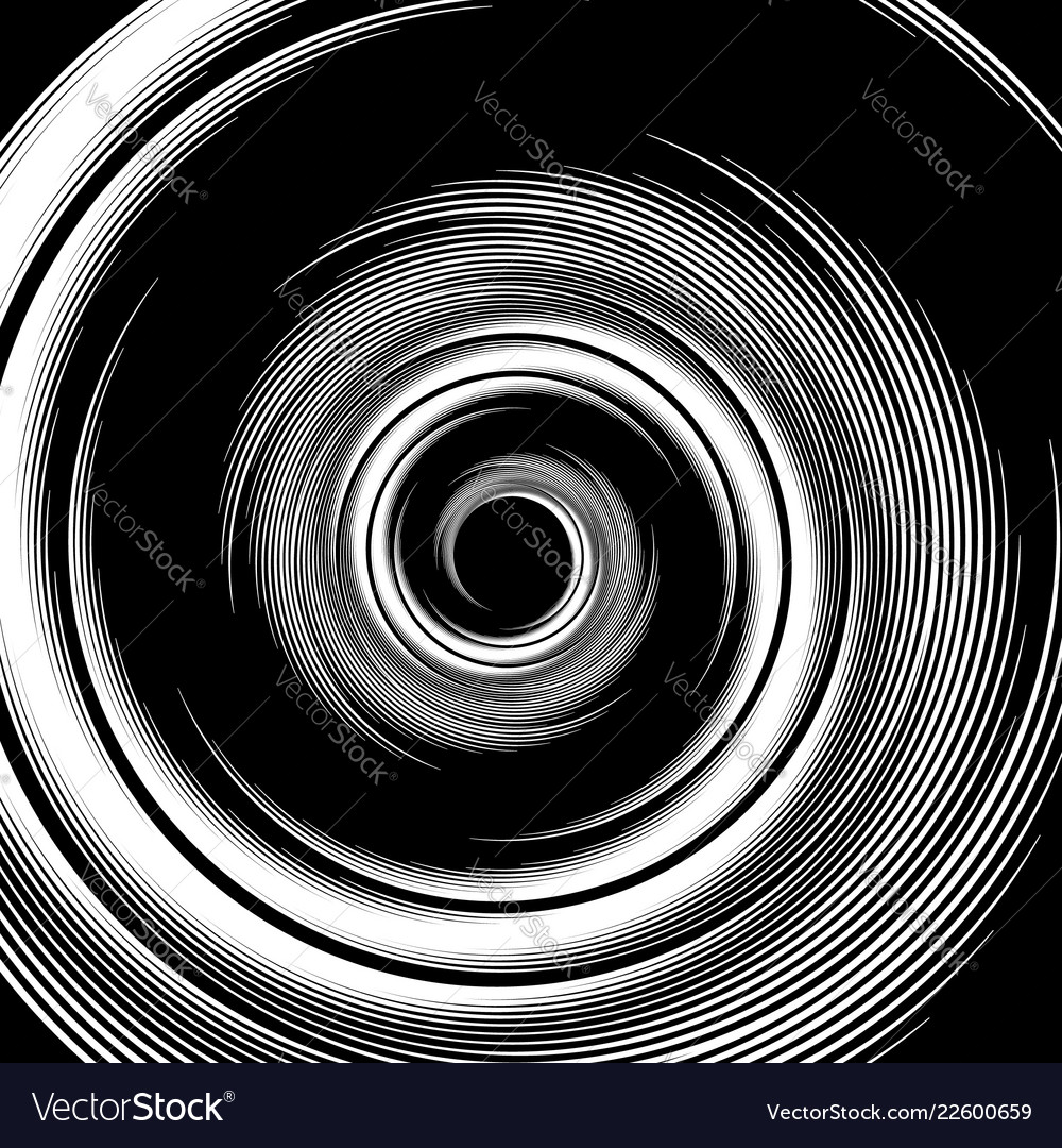 Spiral pattern vortex volute visual effect Vector Image