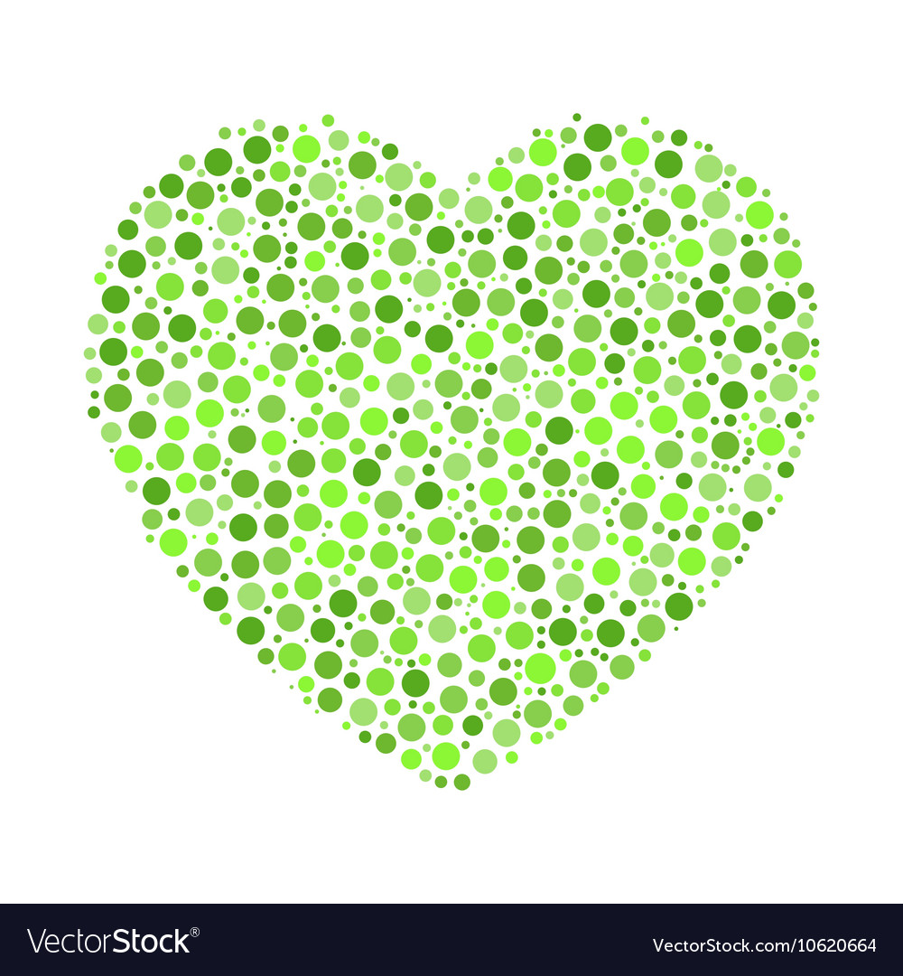 Heart mosaic of dots Royalty Free Vector Image