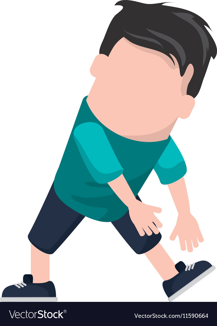 Man cartoon stretching design Royalty Free Vector Image Man cartoon stretching design Royalty Free Vector Image