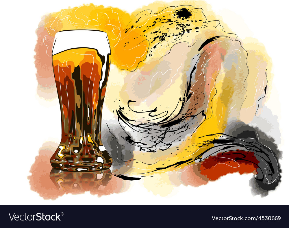 Beer Foam Royalty Free Vector Image Vectorstock 6741