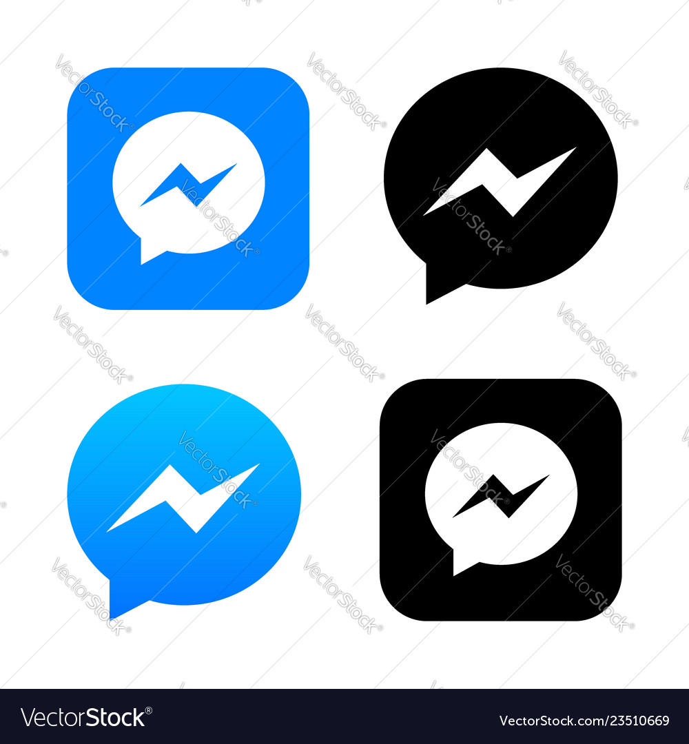 Blue Chat App Icon With Message Bubble Logo Vector Image