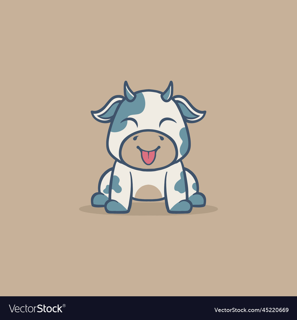 Cute cow Royalty Free Vector Image - VectorStock