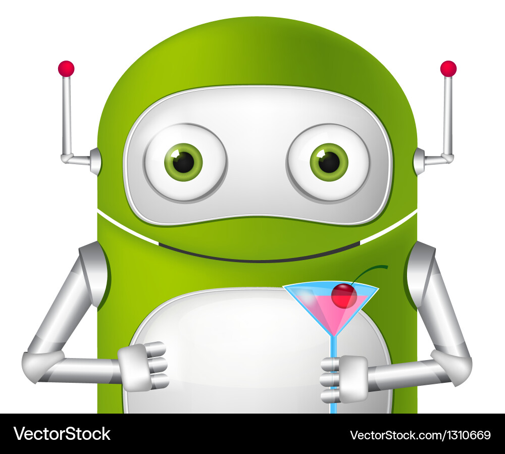 Cute robot Royalty Free Vector Image - VectorStock