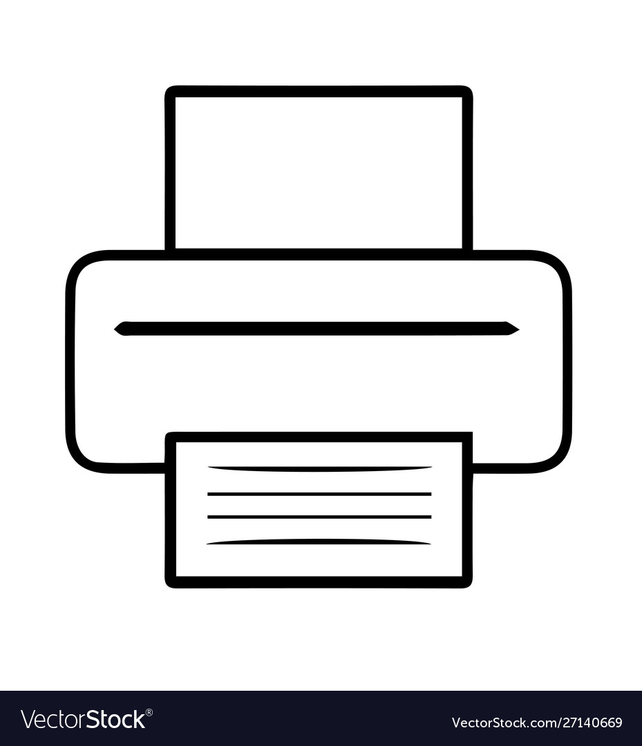 Printer on white background Royalty Free Vector Image