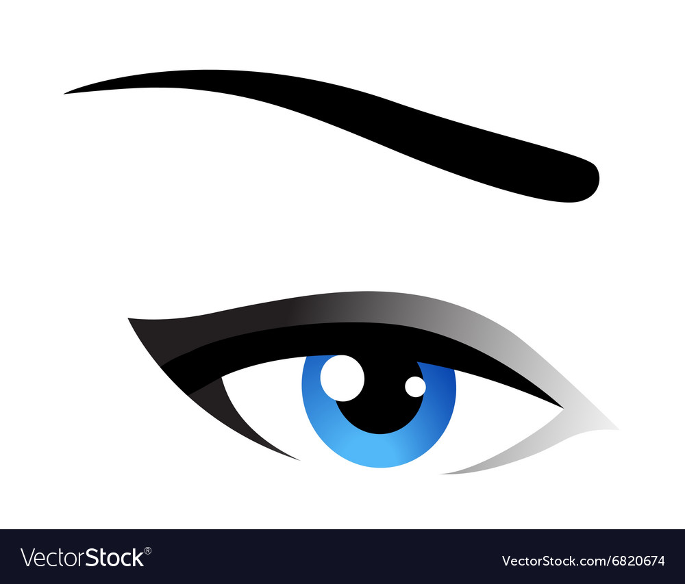 Blue eye icon Royalty Free Vector Image - VectorStock