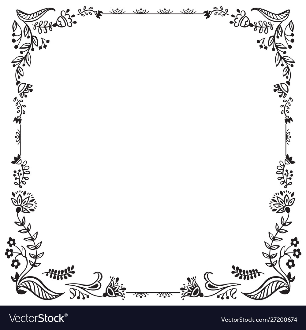 Calligraphic floral frame and page decoration Vector Image