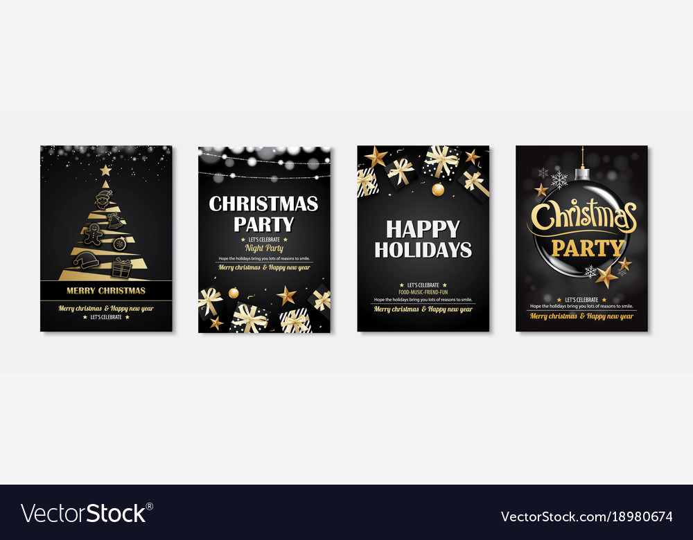 Merry christmas greeting card and party Royalty Free Vector