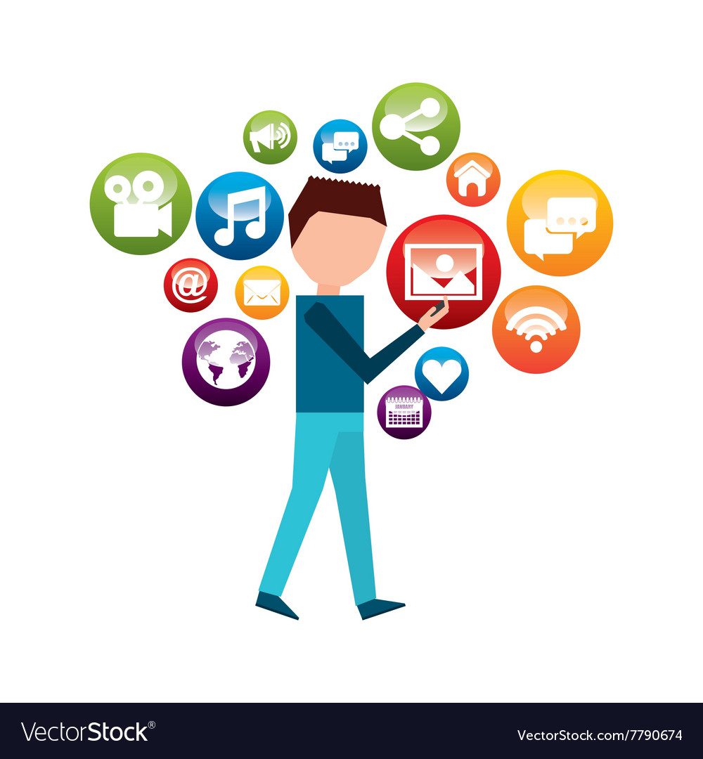 Social Media Design Royalty Free Vector Image - Vectorstock