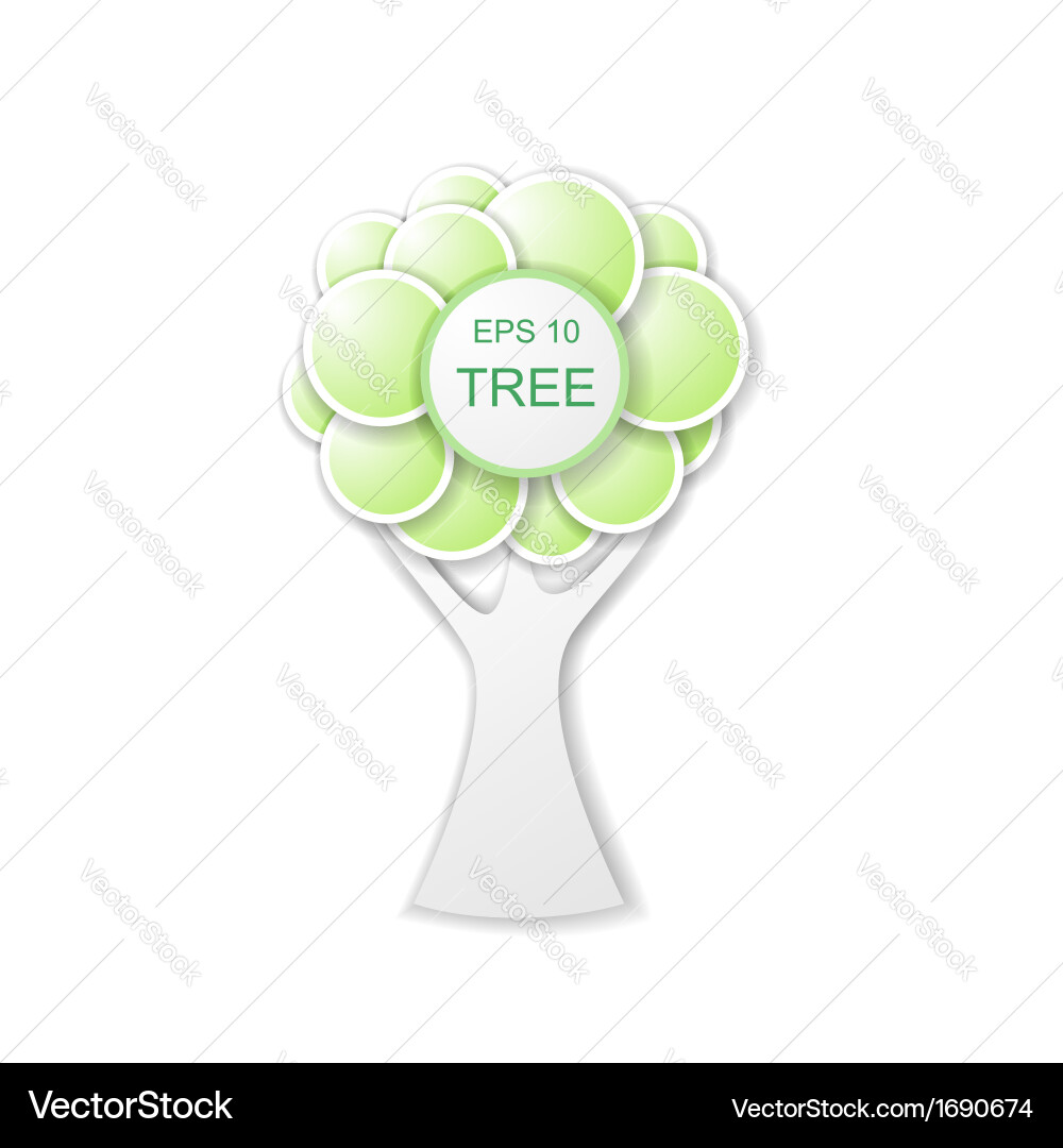 Tree circles Royalty Free Vector Image - VectorStock