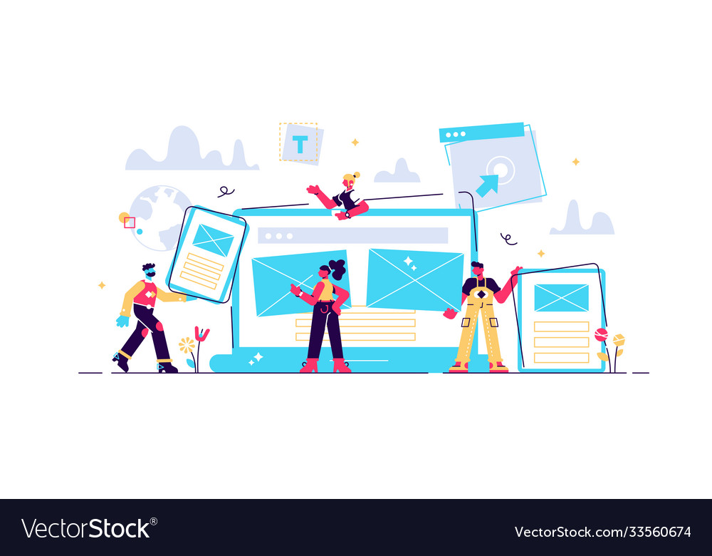 User interface concept for web page Royalty Free Vector