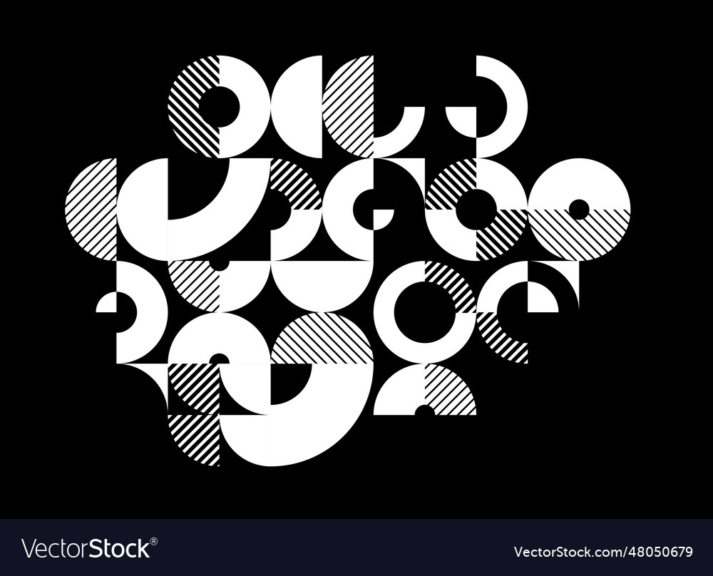 Abstract geometric black and white background Vector Image