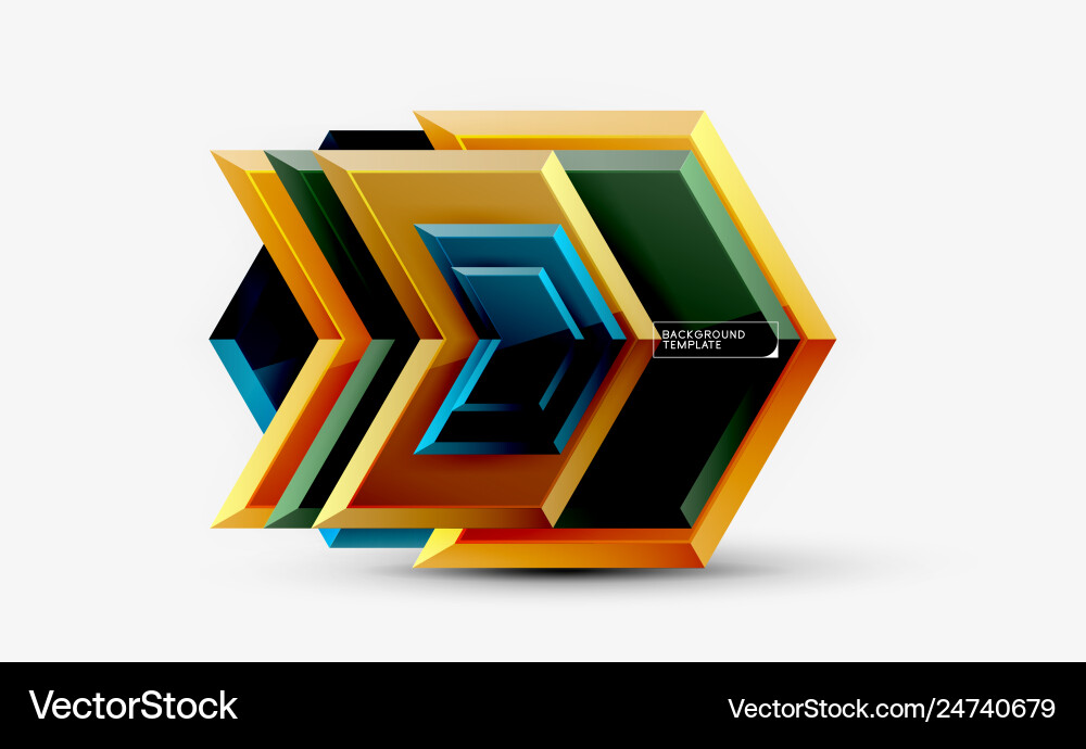 Techno arrow background template design Royalty Free Vector