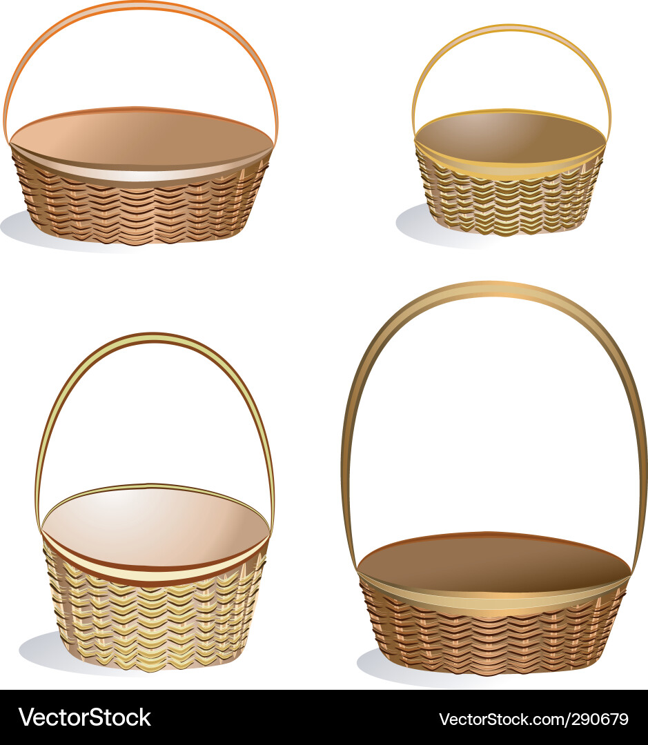 Wicker basket Royalty Free Vector Image - VectorStock