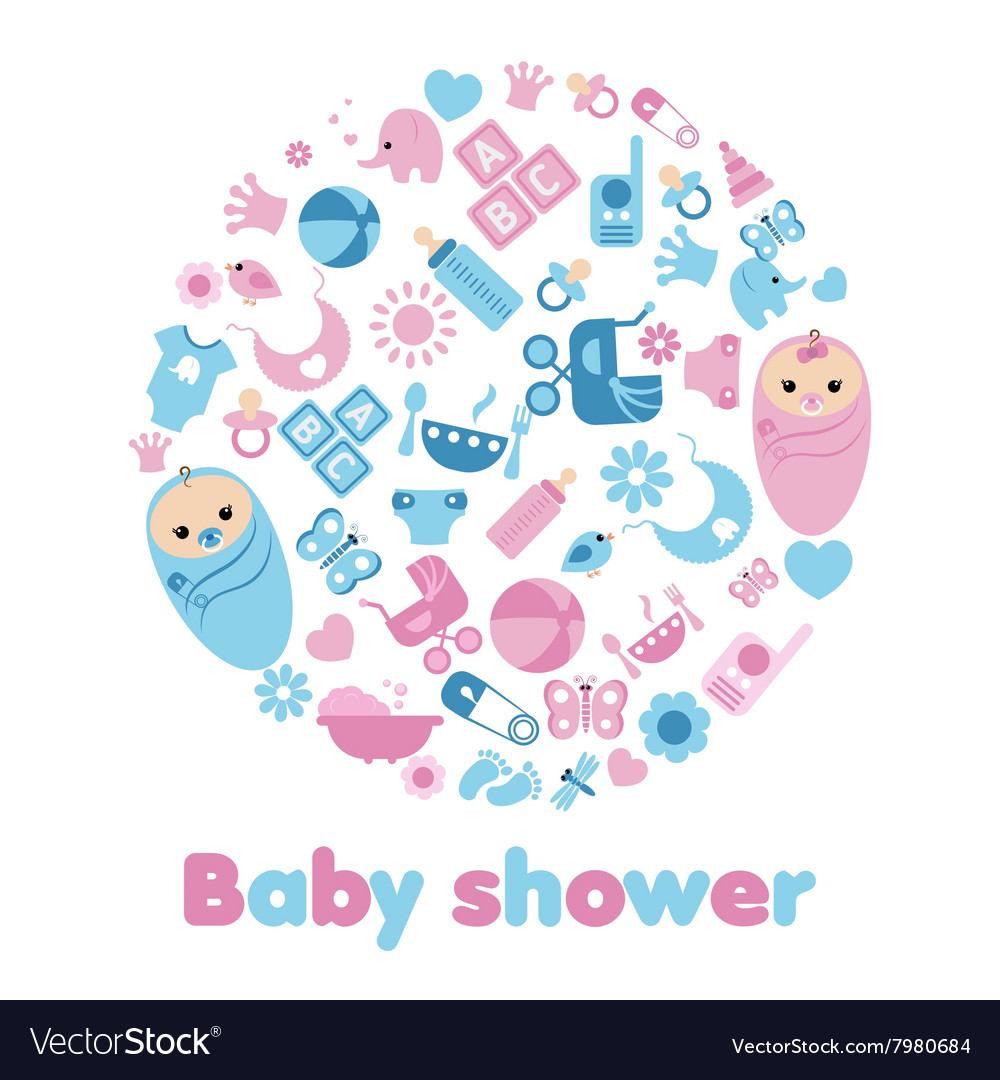 Baby Shower Background Royalty Free Vector Image Baby Shower Background Vector Image