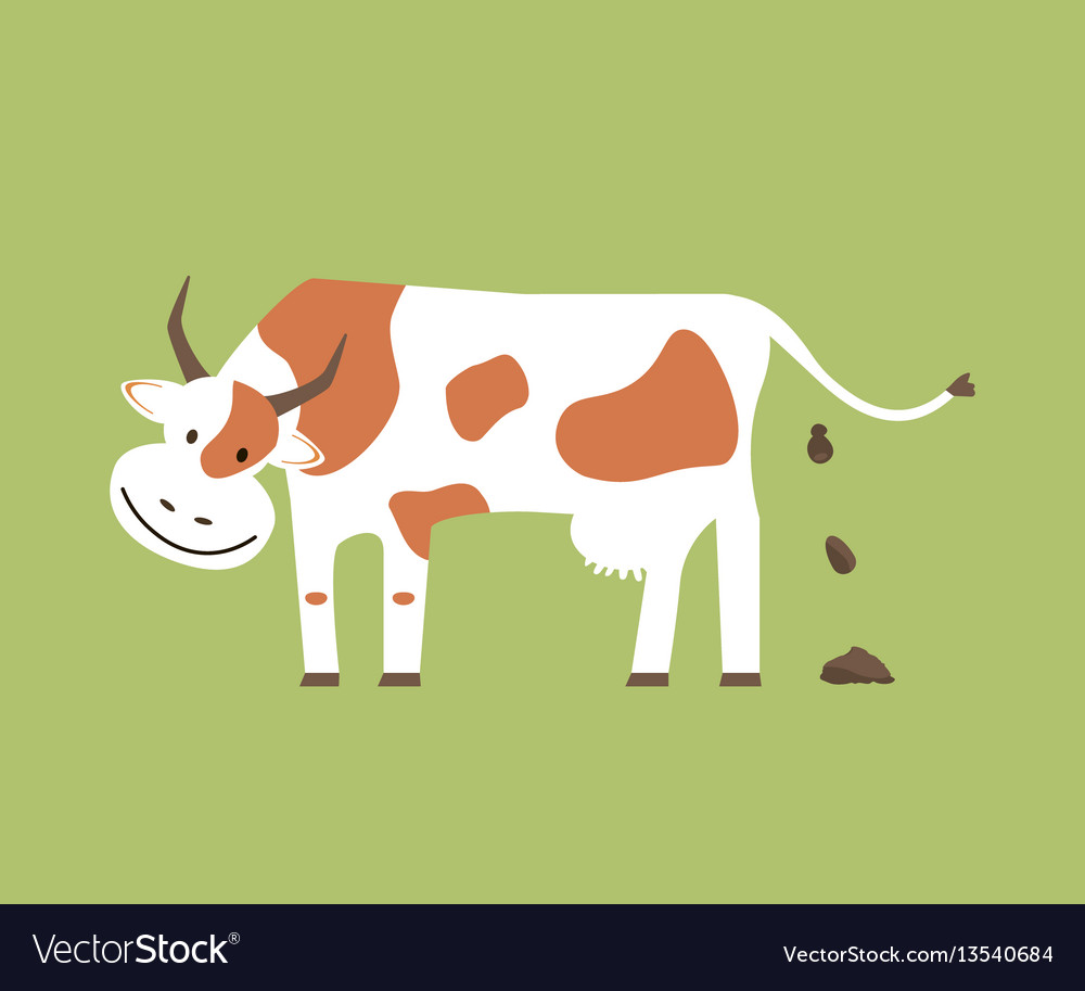 Cow And Organic Manure Royalty Free Vector Image